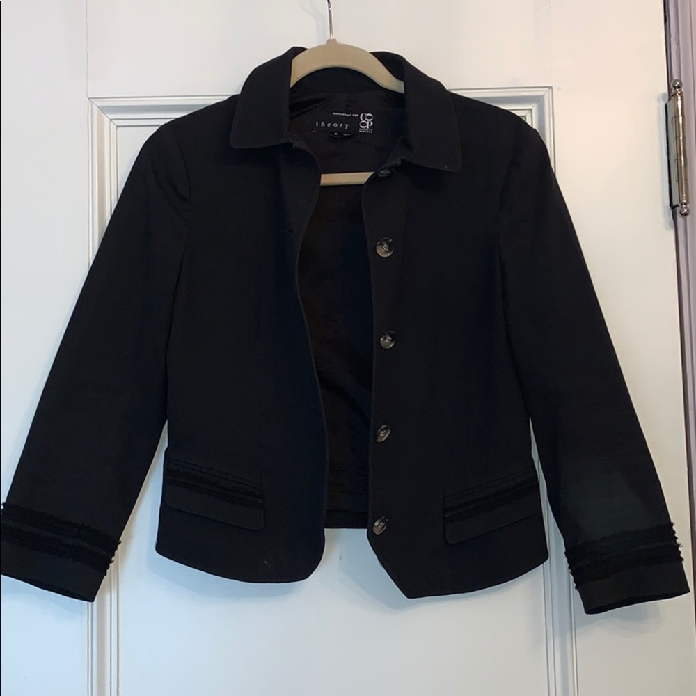 Theory Cropped Black Jacket